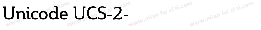 Unicode UCS-2字体转换